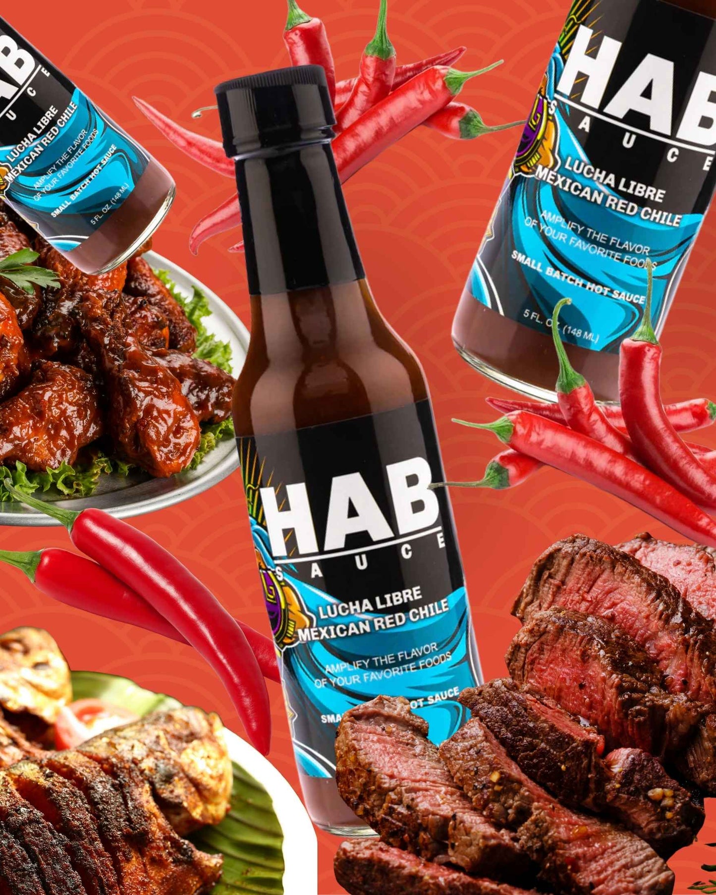 "Urban Aztec" Jesse Hernandez - Lucha Libre Mexican Red Chile HAB Sauce
