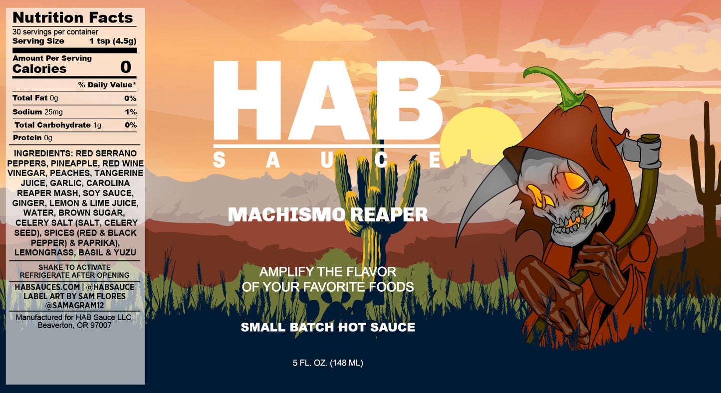 Machismo Reaper - Label by Sam Flores