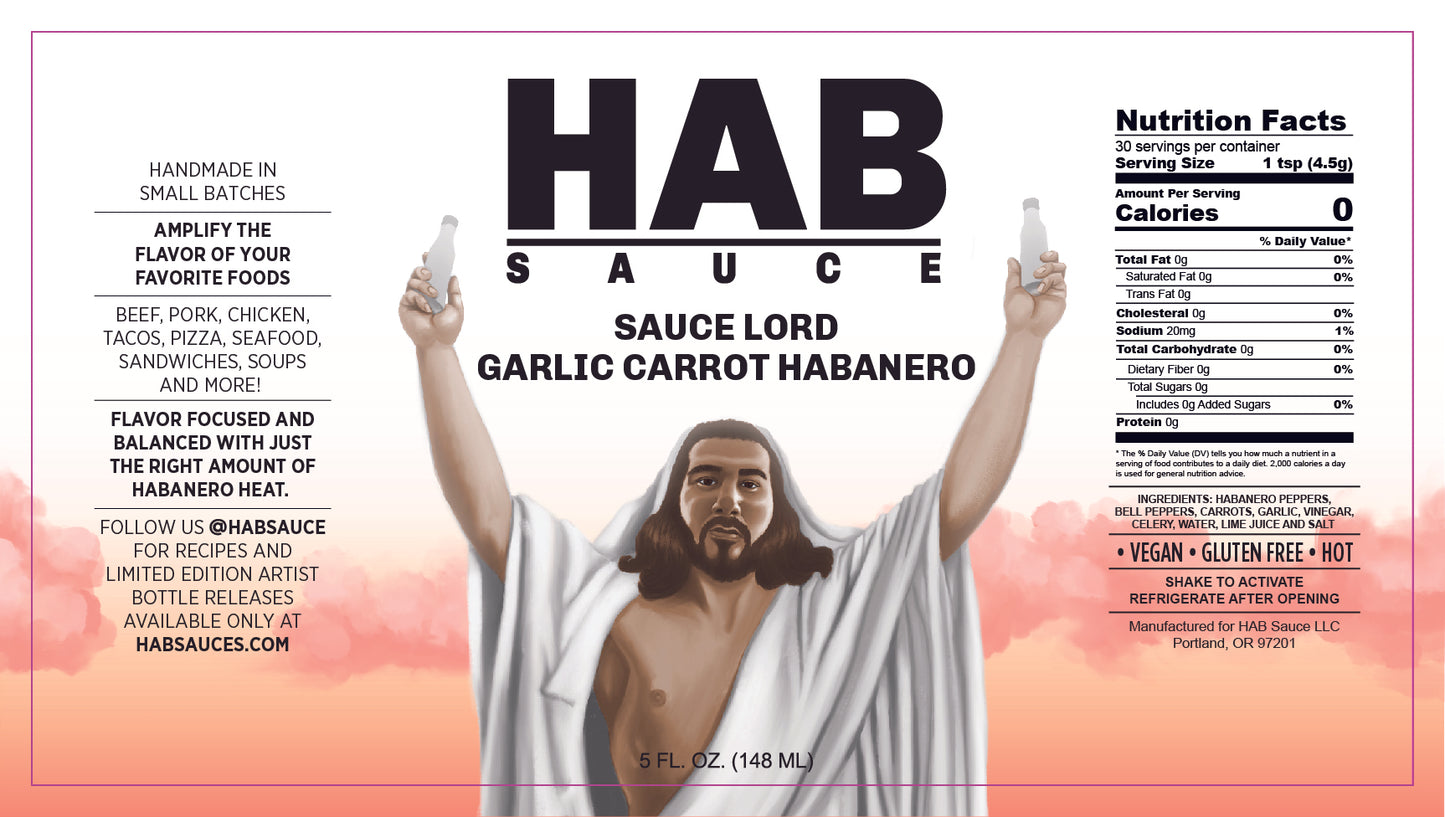 Sauce Lord Garlic Carrot Habanero - Label by @Kujorock
