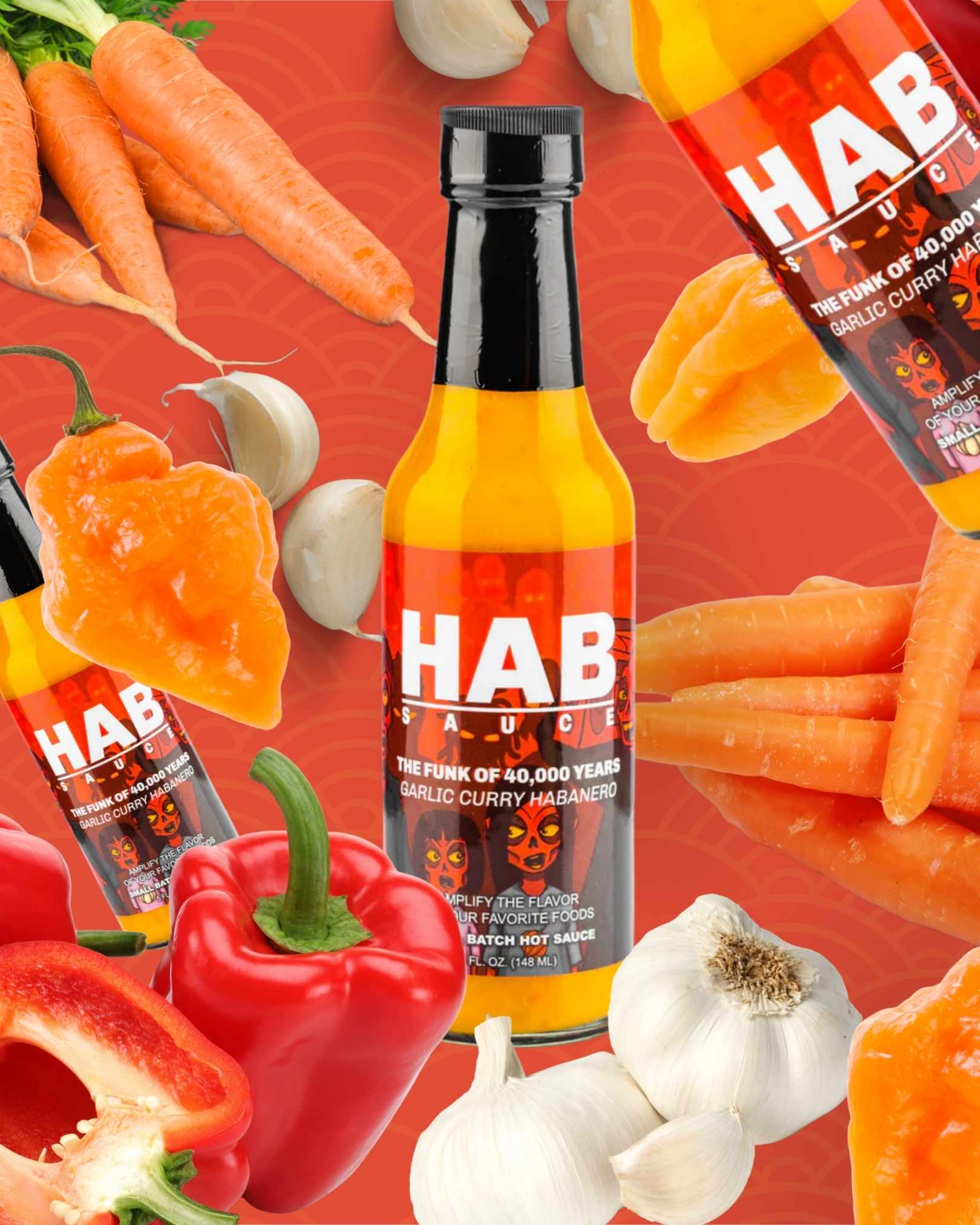 The Funk of 40k Years Garlic Curry Habanero – HAB Sauce - Small