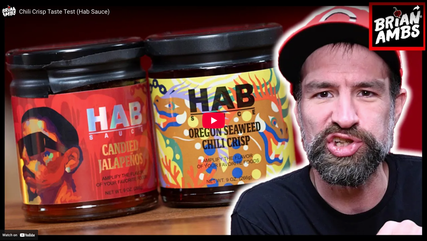 Load video: Hab Sauce Video Review of Chili Crisps by Brian Ambs on youtube