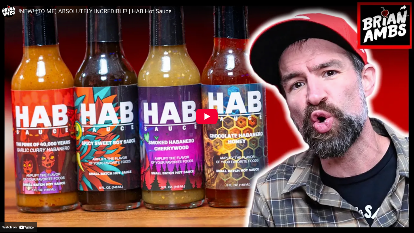Load video: HAB Sauce Video Review on Youtube - !NEW! (TO ME) ABSOLUTELY INCREDIBLE! | HAB Hot Sauce