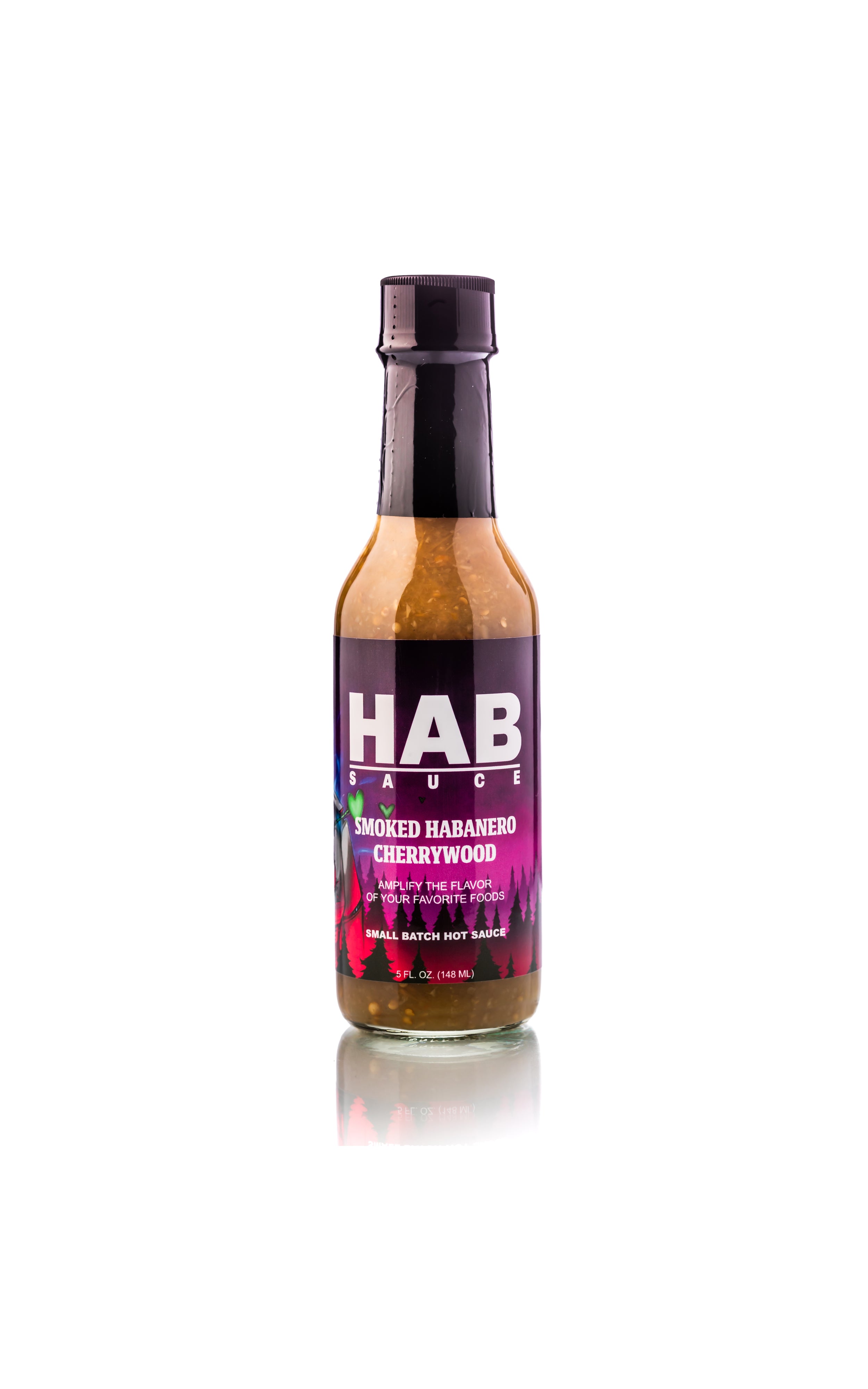 Smoked Cherrywood Habanero - Label by Kango – HAB Sauce - Small batch ...